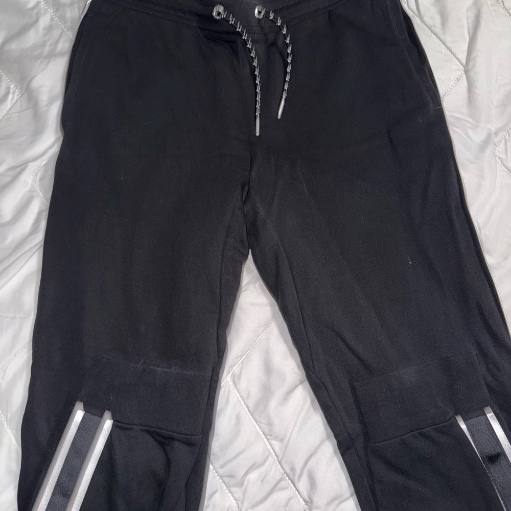 Armani Exchange Black Sweatpants with White Accents